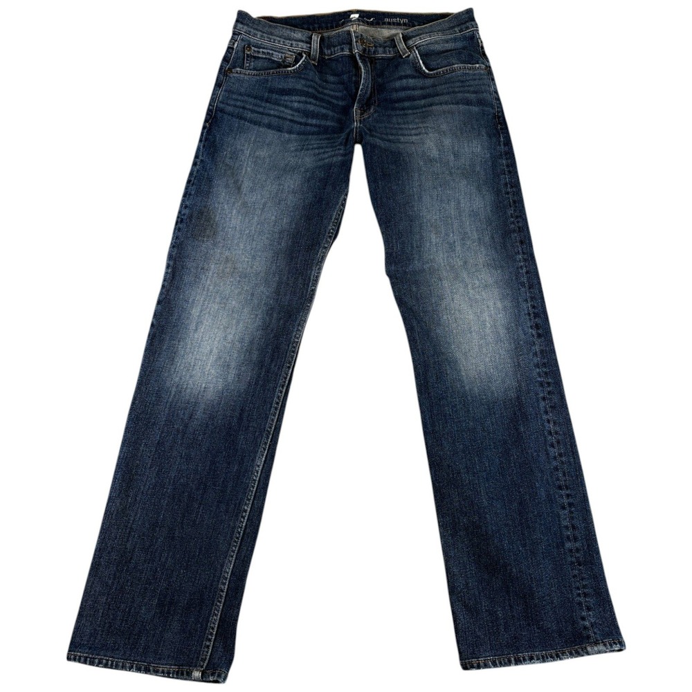 7 For All Mankind Austyn Jeans Mens 32 Blue Denim Premium Relaxed Straight Leg